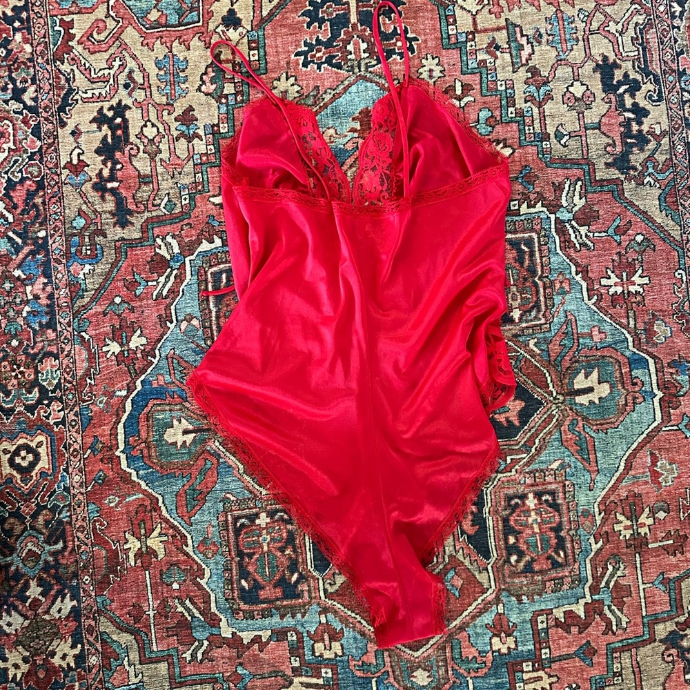 Vintage Red Lace Teddy/Bodysuit - Picture 7 of 8